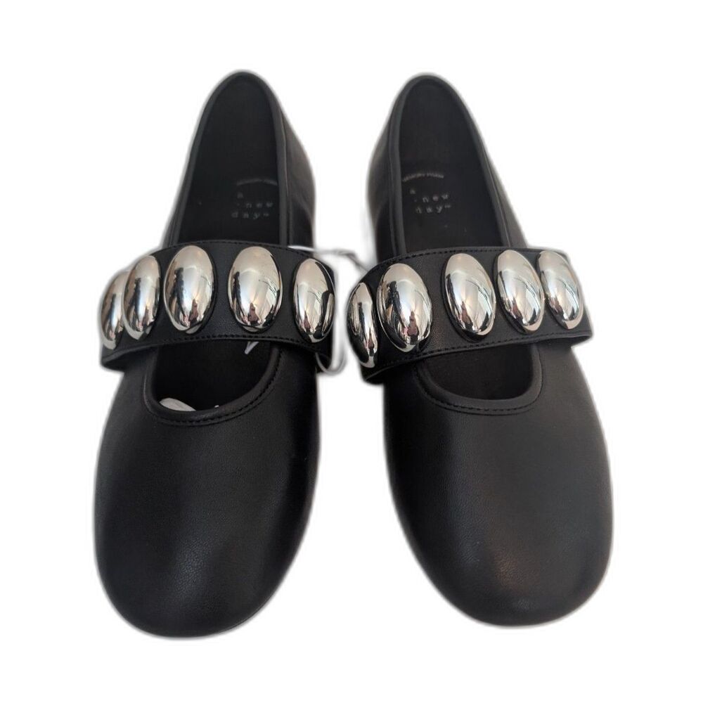 Women's Genevieve Mary Jane Flats -A New Day- Black Size 7 - Picture 2 of 8